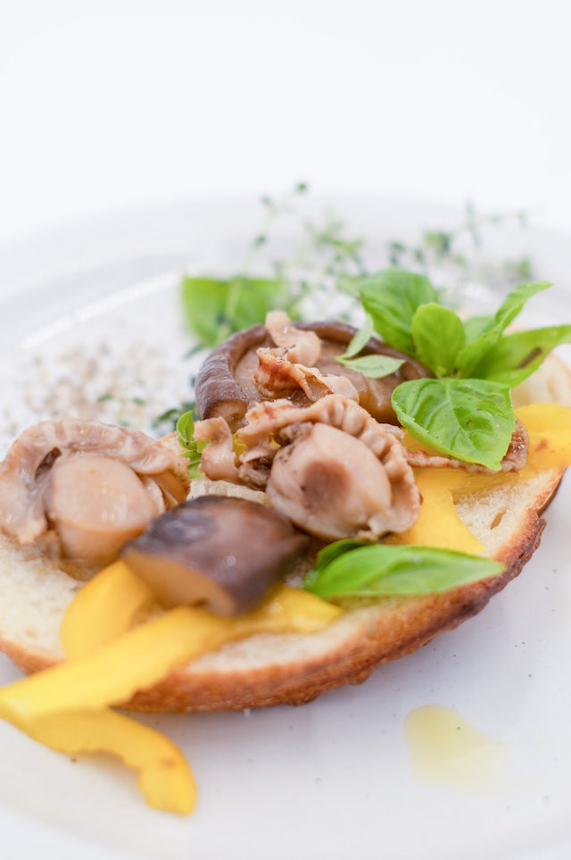 ホタテとしいたけのアヒージョ